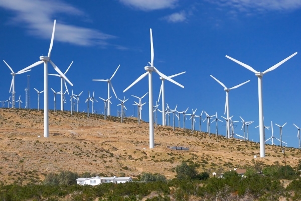 Hình ảnh nguồn điện được tạo ra từ năng lượng gió